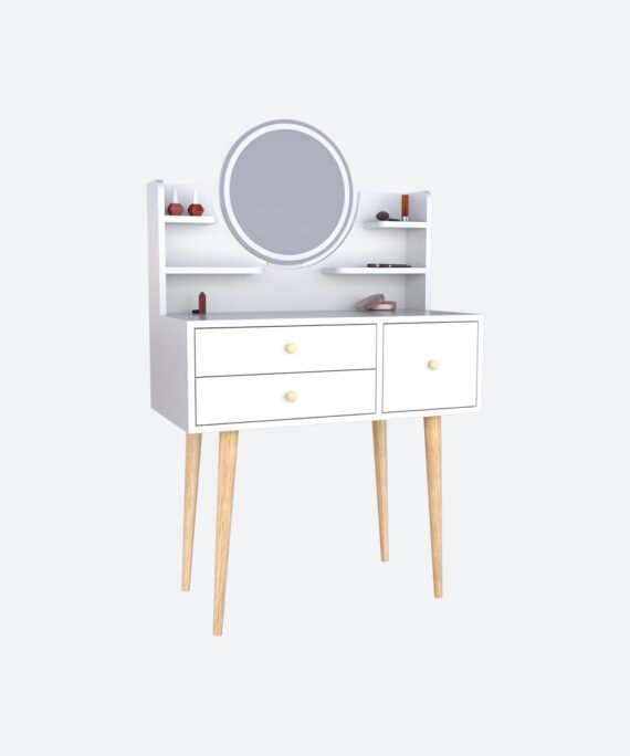 Coiffeuse élégante à trois tiroirs