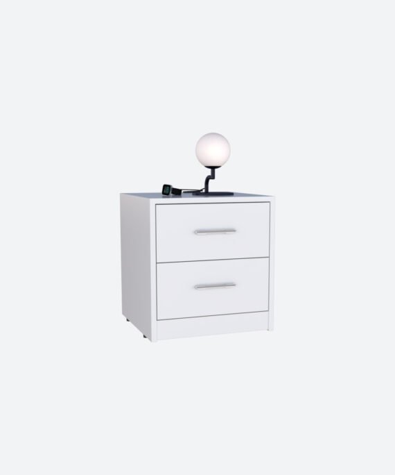 Chevet à deux tiroirs encastrés