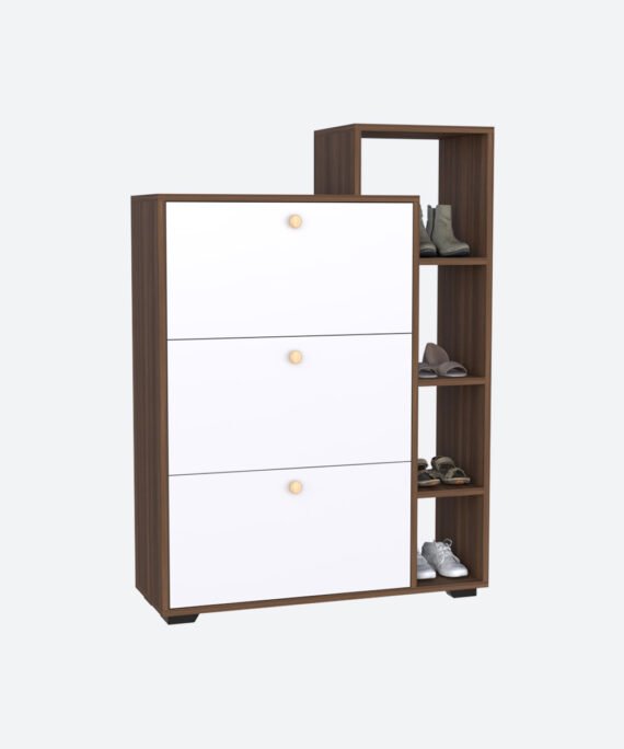 Placard chaussures, étagères latérales